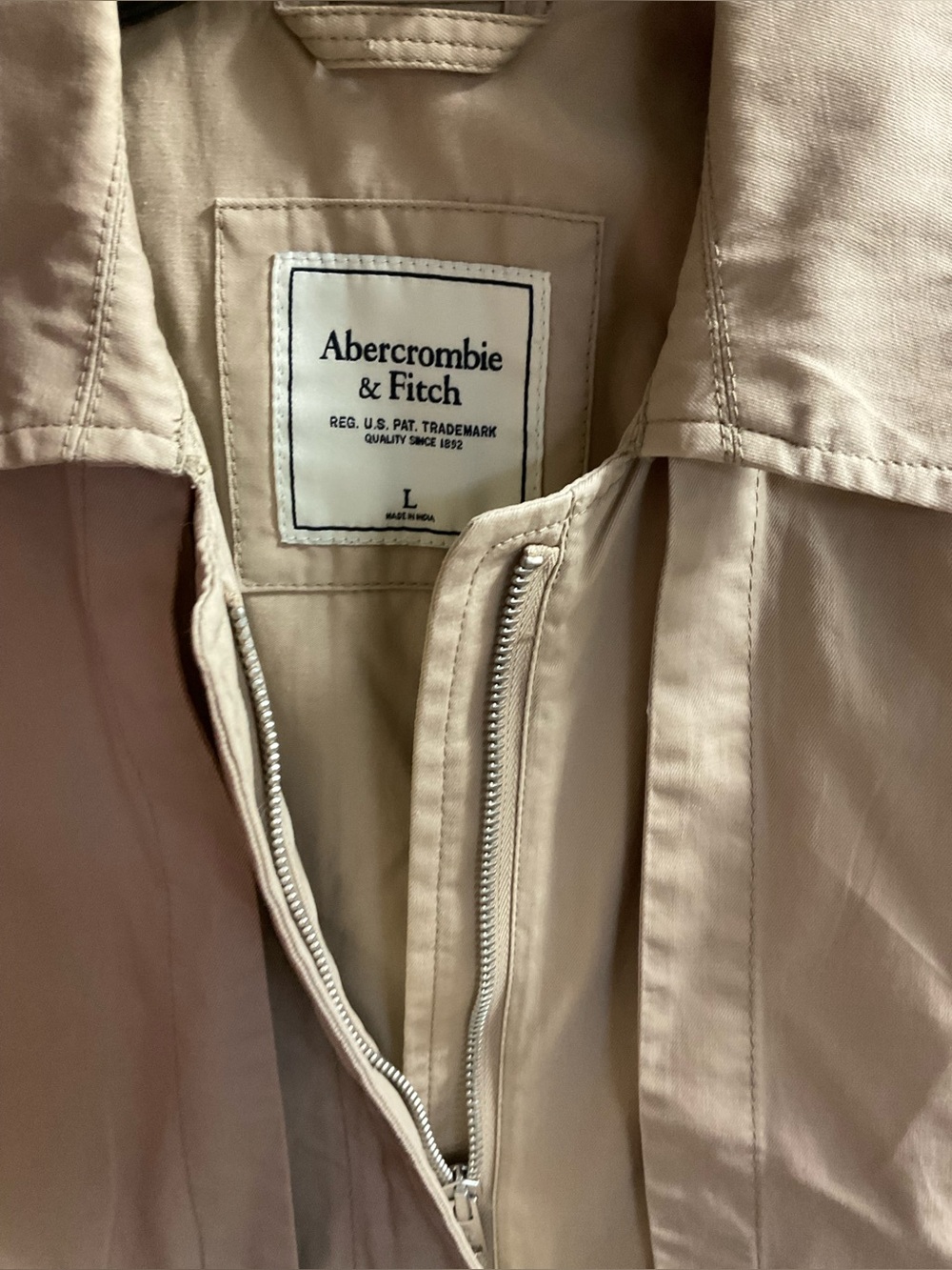 Abercrombie & Fitch trench-style vest dress belted waist and utility pockets LG - Picture 12 of 12